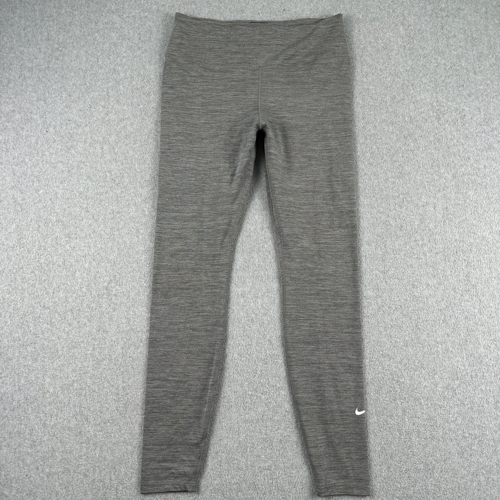Nike Leggings Womens Medium Gray Dri-Fit One Tight Space Dye Activewear Athletic